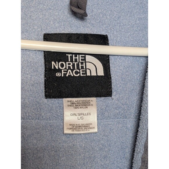 The North Face Denali Fleece Polartec Full Zip Jacket Light Blue Gray Youth M/L* - Picture 3 of 9